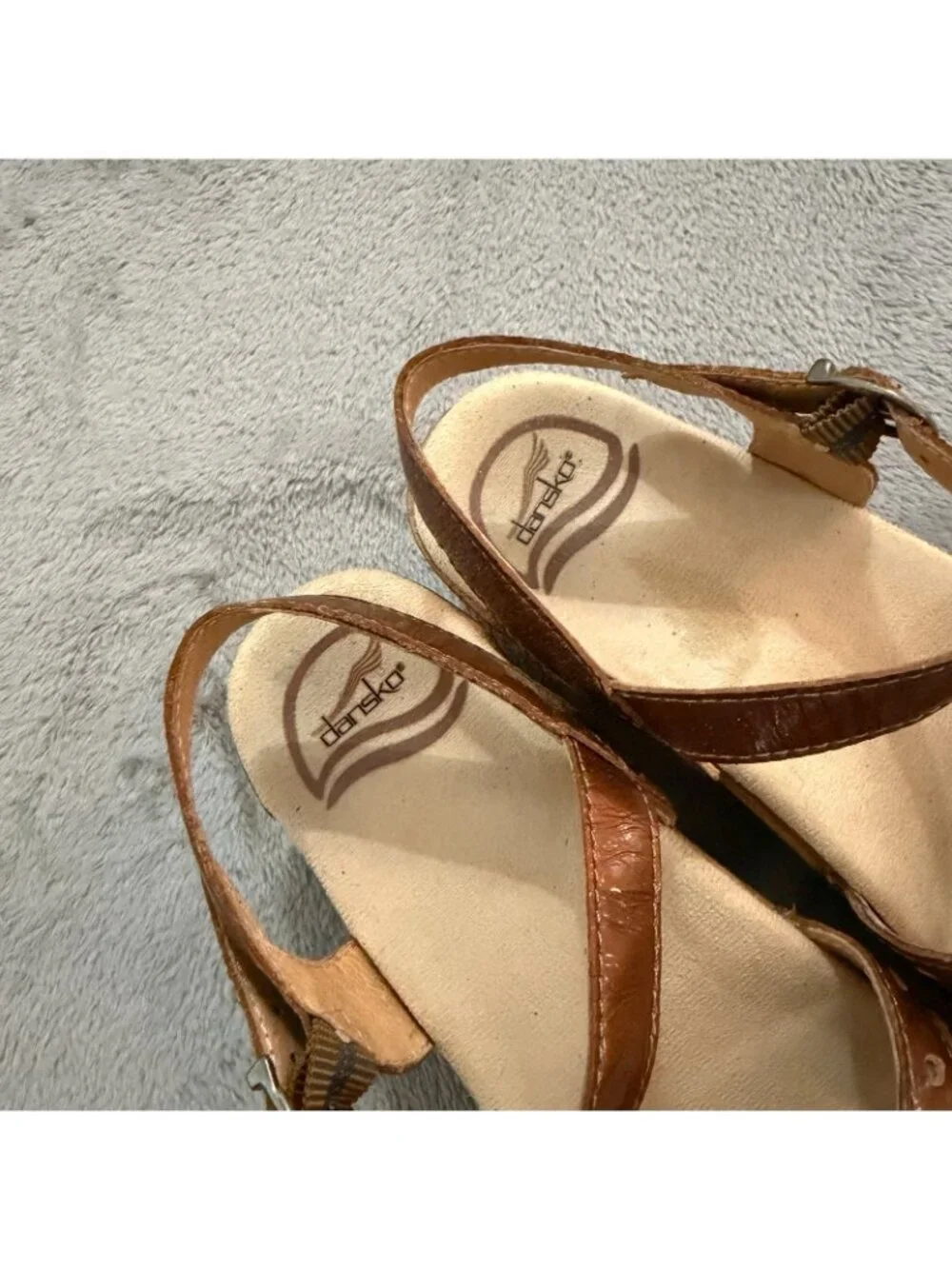 Dansko Sissy Sandals Bronze Metallic Leather Clogs Shoes Womens 36 US 5.5 6